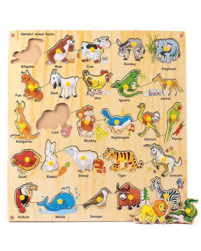 Alphabets Animal Puzzle With Knobs